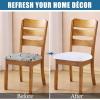 imageSmiry Velvet Seat Covers for Dining Room Chair Set of 2 Stretch Fit Removable Washable Chair Seat Cushion Protector Slipcovers with Ties Light GreyWhite