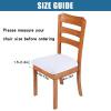 imageSmiry Velvet Seat Covers for Dining Room Chair Set of 2 Stretch Fit Removable Washable Chair Seat Cushion Protector Slipcovers with Ties Light GreyWhite