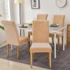 imageSmiry Velvet Stretch Chair Covers for Dining Room Set of 2 Soft Fit Removable Washable Kitchen Parsons Chair Slipcover Protector BeigeBeige