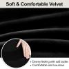 imageSmiry Velvet Stretch Chair Covers for Dining Room Set of 2 Soft Fit Removable Washable Kitchen Parsons Chair Slipcover Protector BeigeBlack