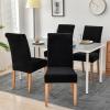 imageSmiry Velvet Stretch Chair Covers for Dining Room Set of 2 Soft Fit Removable Washable Kitchen Parsons Chair Slipcover Protector BeigeBlack