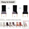 imageSmiry Velvet Stretch Chair Covers for Dining Room Set of 2 Soft Fit Removable Washable Kitchen Parsons Chair Slipcover Protector BeigeBlack
