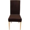 imageSmiry Velvet Stretch Chair Covers for Dining Room Set of 2 Soft Fit Removable Washable Kitchen Parsons Chair Slipcover Protector BeigeCoffee