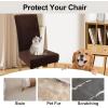 imageSmiry Velvet Stretch Chair Covers for Dining Room Set of 2 Soft Fit Removable Washable Kitchen Parsons Chair Slipcover Protector BeigeCoffee