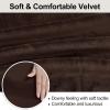 imageSmiry Velvet Stretch Chair Covers for Dining Room Set of 2 Soft Fit Removable Washable Kitchen Parsons Chair Slipcover Protector BeigeCoffee