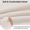 imageSmiry Velvet Stretch Chair Covers for Dining Room Set of 2 Soft Fit Removable Washable Kitchen Parsons Chair Slipcover Protector BeigeCream