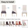 imageSmiry Velvet Stretch Chair Covers for Dining Room Set of 2 Soft Fit Removable Washable Kitchen Parsons Chair Slipcover Protector BeigeCream