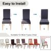 imageSmiry Velvet Stretch Chair Covers for Dining Room Set of 2 Soft Fit Removable Washable Kitchen Parsons Chair Slipcover Protector BeigeDark Grey
