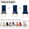 imageSmiry Velvet Stretch Chair Covers for Dining Room Set of 2 Soft Fit Removable Washable Kitchen Parsons Chair Slipcover Protector BeigeFederal Blue