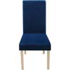 imageSmiry Velvet Stretch Chair Covers for Dining Room Set of 2 Soft Fit Removable Washable Kitchen Parsons Chair Slipcover Protector BeigeFederal Blue
