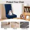 imageSmiry Velvet Stretch Chair Covers for Dining Room Set of 2 Soft Fit Removable Washable Kitchen Parsons Chair Slipcover Protector BeigeFederal Blue