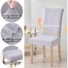 imageSmiry Velvet Stretch Chair Covers for Dining Room Set of 2 Soft Fit Removable Washable Kitchen Parsons Chair Slipcover Protector BeigeLight Grey
