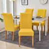 imageSmiry Velvet Stretch Chair Covers for Dining Room Set of 2 Soft Fit Removable Washable Kitchen Parsons Chair Slipcover Protector BeigeMustard Yellow