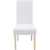 imageSmiry Velvet Stretch Chair Covers for Dining Room Set of 2 Soft Fit Removable Washable Kitchen Parsons Chair Slipcover Protector BeigeRaw White