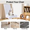 imageSmiry Velvet Stretch Chair Covers for Dining Room Set of 2 Soft Fit Removable Washable Kitchen Parsons Chair Slipcover Protector BeigeRaw White