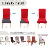 imageSmiry Velvet Stretch Chair Covers for Dining Room Set of 2 Soft Fit Removable Washable Kitchen Parsons Chair Slipcover Protector BeigeRed