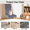 imageSmiry Velvet Stretch Chair Covers for Dining Room Set of 2 Soft Fit Removable Washable Kitchen Parsons Chair Slipcover Protector BeigeSilver Grey