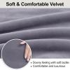 imageSmiry Velvet Stretch Chair Covers for Dining Room Set of 2 Soft Fit Removable Washable Kitchen Parsons Chair Slipcover Protector BeigeSilver Grey
