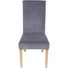 imageSmiry Velvet Stretch Chair Covers for Dining Room Set of 2 Soft Fit Removable Washable Kitchen Parsons Chair Slipcover Protector BeigeSilver Grey