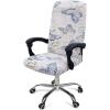 imageSmiry Stretch Printed Office Computer Chair Covers Universal Desk Rotating Chair Slipcovers Removable Washable Soft Fit AntiDust Spandex Protector Cover with Zipper White
