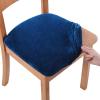 imageSmiry Velvet Seat Covers for Dining Room Chair Set of 2 Stretch Fit Removable Washable Chair Seat Cushion Protector Slipcovers with Ties Light GreyFederal Blue