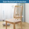 imageSmiry Seat Covers for Dining Room Chairs Set of 4 Stretch Jacquard Dining Chair Covers Removable Washable Slipcovers Protector BeigeBeige