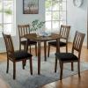 imageSmiry Seat Covers for Dining Room Chairs Set of 4 Stretch Jacquard Dining Chair Covers Removable Washable Slipcovers Protector BeigeBlack