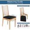 imageSmiry Seat Covers for Dining Room Chairs Set of 4 Stretch Jacquard Dining Chair Covers Removable Washable Slipcovers Protector BeigeBlack