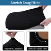 imageSmiry Seat Covers for Dining Room Chairs Set of 4 Stretch Jacquard Dining Chair Covers Removable Washable Slipcovers Protector BeigeBlack