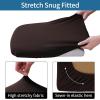 imageSmiry Seat Covers for Dining Room Chairs Set of 4 Stretch Jacquard Dining Chair Covers Removable Washable Slipcovers Protector BeigeChocolate