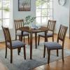 imageSmiry Seat Covers for Dining Room Chairs Set of 4 Stretch Jacquard Dining Chair Covers Removable Washable Slipcovers Protector BeigeGrey