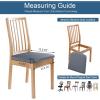 imageSmiry Seat Covers for Dining Room Chairs Set of 4 Stretch Jacquard Dining Chair Covers Removable Washable Slipcovers Protector BeigeGrey