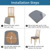 imageSmiry Seat Covers for Dining Room Chairs Set of 4 Stretch Jacquard Dining Chair Covers Removable Washable Slipcovers Protector BeigeGrey