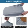 imageSmiry Seat Covers for Dining Room Chairs Set of 4 Stretch Jacquard Dining Chair Covers Removable Washable Slipcovers Protector BeigeGrey
