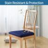 imageSmiry Seat Covers for Dining Room Chairs Set of 4 Stretch Jacquard Dining Chair Covers Removable Washable Slipcovers Protector BeigeNavy Blue