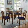 imageSmiry Seat Covers for Dining Room Chairs Set of 4 Stretch Jacquard Dining Chair Covers Removable Washable Slipcovers Protector BeigeNavy Blue