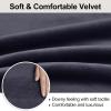 imageSmiry Velvet Stretch Chair Covers for Dining Room Set of 6 Soft Fit Removable Washable Kitchen Parsons Chair Slipcover Protector BeigeDark Grey
