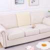 imageSmiry Waterproof Couch Cushion Covers Stretch Jacquard Thick Sofa Cushion Covers Washable Seat Slipcover Elastic Furniture Protector for Pets Kid 2PC CamelBeige