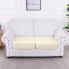 imageSmiry Waterproof Couch Cushion Covers Stretch Jacquard Thick Sofa Cushion Covers Washable Seat Slipcover Elastic Furniture Protector for Pets Kid 2PC CamelBeige