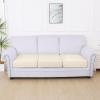 imageSmiry Waterproof Couch Cushion Covers Stretch Jacquard Thick Sofa Cushion Covers Washable Seat Slipcover Elastic Furniture Protector for Pets Kid 2PC CamelBeige