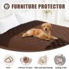 imageSmiry Waterproof Dog Bed Cover Blanket 40x50 Soft Reversible Pet Blanket Washable Leakproof Cats Dogs Couch Cover for Sofa Couch Furniture NavyBlueBrownChocolate