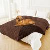 imageSmiry Waterproof Dog Bed Cover Blanket 40x50 Soft Reversible Pet Blanket Washable Leakproof Cats Dogs Couch Cover for Sofa Couch Furniture NavyBlueBrownChocolate