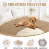 imageSmiry Waterproof Dog Bed Cover Blanket 40x50 Soft Reversible Pet Blanket Washable Leakproof Cats Dogs Couch Cover for Sofa Couch Furniture NavyBlueCamelBeige