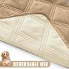imageSmiry Waterproof Dog Bed Cover Blanket 40x50 Soft Reversible Pet Blanket Washable Leakproof Cats Dogs Couch Cover for Sofa Couch Furniture NavyBlueCamelBeige