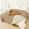 imageSmiry Waterproof Dog Bed Cover Blanket 40x50 Soft Reversible Pet Blanket Washable Leakproof Cats Dogs Couch Cover for Sofa Couch Furniture NavyBlueCamelBeige