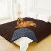 imageSmiry Waterproof Dog Bed Cover Blanket 40x50 Soft Reversible Pet Blanket Washable Leakproof Cats Dogs Couch Cover for Sofa Couch Furniture NavyBlueChocolateDark Grey