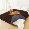 imageSmiry Waterproof Dog Bed Cover Blanket 40x50 Soft Reversible Pet Blanket Washable Leakproof Cats Dogs Couch Cover for Sofa Couch Furniture NavyBlueChocolateDark Grey