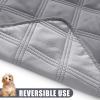 imageSmiry Waterproof Dog Bed Cover Blanket 40x50 Soft Reversible Pet Blanket Washable Leakproof Cats Dogs Couch Cover for Sofa Couch Furniture NavyBlueGreyLight Grey