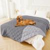 imageSmiry Waterproof Dog Bed Cover Blanket 40x50 Soft Reversible Pet Blanket Washable Leakproof Cats Dogs Couch Cover for Sofa Couch Furniture NavyBlueGreyLight Grey