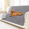 imageSmiry Waterproof Dog Bed Cover Blanket 40x50 Soft Reversible Pet Blanket Washable Leakproof Cats Dogs Couch Cover for Sofa Couch Furniture NavyBlueGreyLight Grey